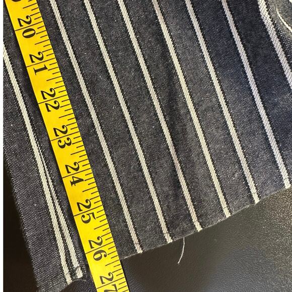 NWT Coco & Jamison Blue Pinstripe Linen Blend Wide Leg Strapless Jumpsuit Size S - Picture 10 of 10